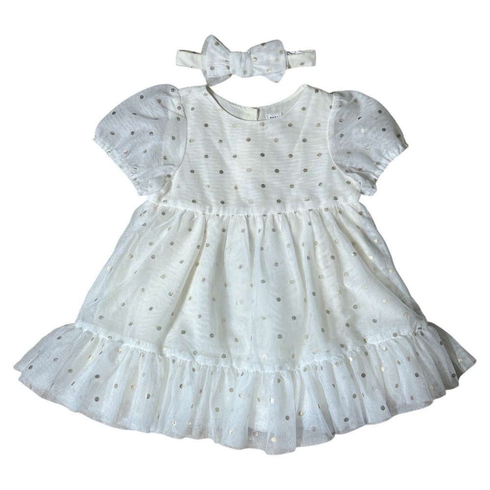BabyGap Metallic‎ Dot Tulle Dress, Size 18-24months